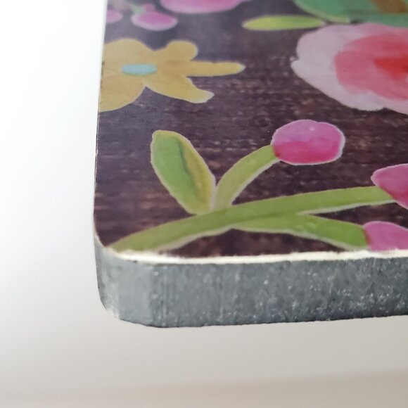 SPRING Decor Sign MDF Wood Sign Planks Florals & LIVE LIFE IN FULL BLOOM Script - Picture 9 of 9